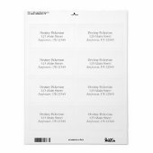 White Simple Plain Shipping Labels (Full Sheet)