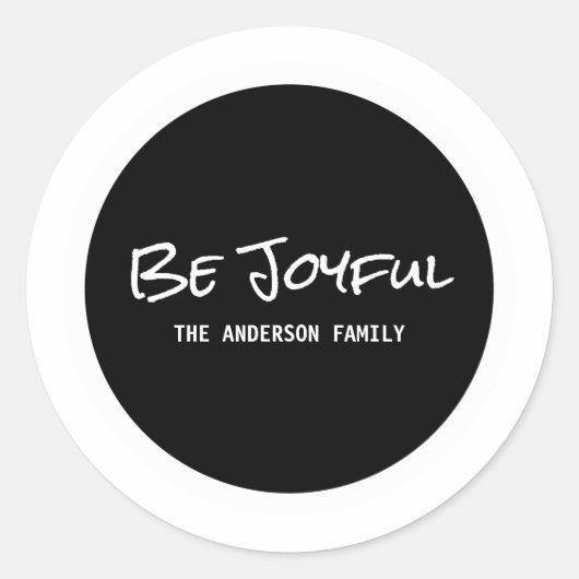 White Simple Script is Joyful Holiday Stickers (Voorkant)