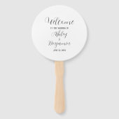 White Simple Wedding Ceremony Programma Handwaaier (Voorkant)