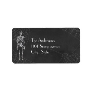 White Skeleton Spirit Halloween Etiket
