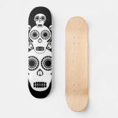 White Skulls Black Skateboard (Voorkant)