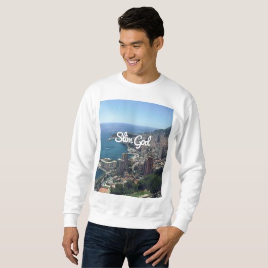 White Slim God Sweater (Voorkant volledig)