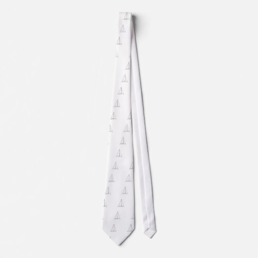 White Sloop Sailboot Stropdas (Voorkant)