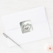 White Smile Vierkante Sticker (Envelop)