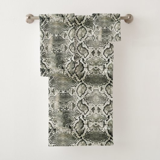 White Snake print Bad Handdoek (Insitu)
