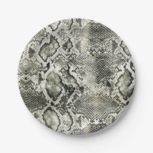 White Snake print Papieren Bordje