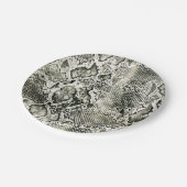 White Snake print Papieren Bordje (Gekanteld)