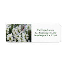 White Snapdragons Return Address Label