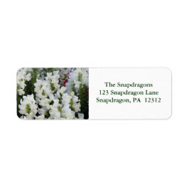 White Snapdragons Return Address Label
