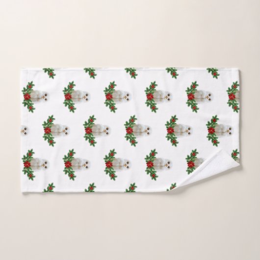 White Snow Christmas Owl (Serviette à main)