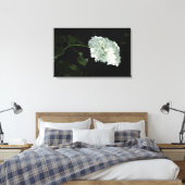 White Snowball Hydrangea - Annabelle Canvas Afdruk (Insitu (Slaapkamer))