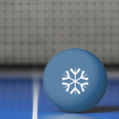 White Snowflake Design on Blue Pingpongballen (Net)
