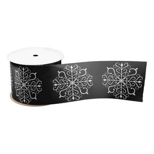 White Snowflake Design Ribbon Lint (Spoel)