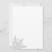 White Snowflake Holiday Kerstfeest Kaart (Achterkant)