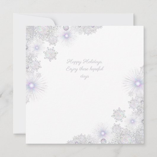 White Snowflake Kaart (Achterkant)