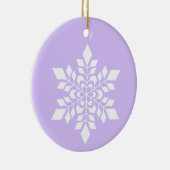 White Snowflake Keramisch Ornament (Rechts)