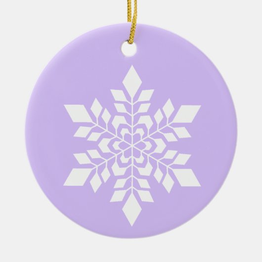 White Snowflake Keramisch Ornament (Voorkant)