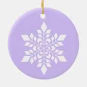 White Snowflake Keramisch Ornament (Achterkant)