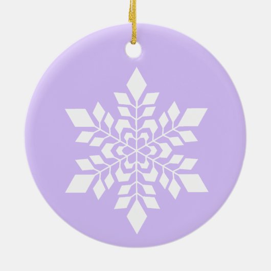 White Snowflake Keramisch Ornament (Achterkant)