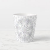 White Snowflake Latte Mok (Voorkant)