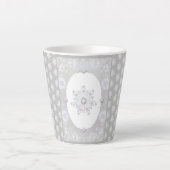 White Snowflake Latte Mok (Voorkant)