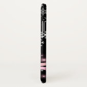 White Snowflake Light Roze Kerstaboom met lint Case-Mate iPhone Case (Achterkant / rechts)