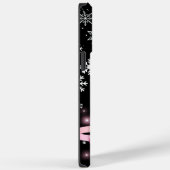 White Snowflake Light Roze Kerstaboom met lint Case-Mate iPhone Case (Achterkant / Rechts)