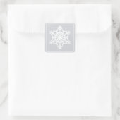 White Snowflake Noël Holiday Étiquettes cadeaux (Sac)