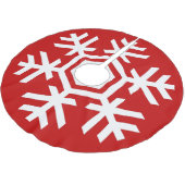 White Snowflake op Red Kerstmis Kerstboom Rok (Gekanteld)