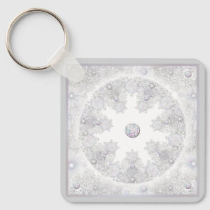 White Snowflake Sleutelhanger