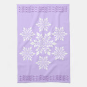 White Snowflake Theedoek (Verticaal)