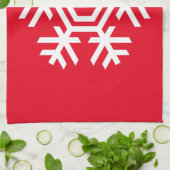 White Snowflake Theedoek (Gevouwen)