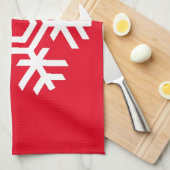 White Snowflake Theedoek (Quarter Fold)