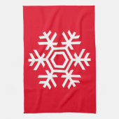 White Snowflake Theedoek (Verticaal)