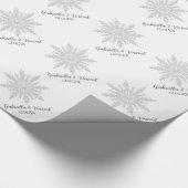White Snowflake Winter Wedding Cadeaupapier (Hoek)