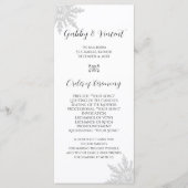 White Snowflake Winter Wedding Programme Programma (Voorkant)