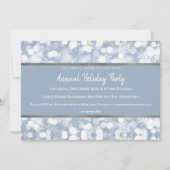 White Snowflakes Invitation de fête de vacances (Devant)