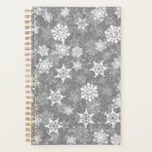 White Snowflakes Luxurious Gray Elegant Christmas (Devant)
