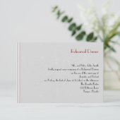 White Snowflakes on Silver Wedding Rehearal Kaart (Staand voorkant)