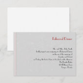 White Snowflakes on Silver Wedding Rehearal Kaart (Voorkant / Achterkant)