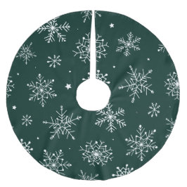 White Snowflakes Winter Holiday Landschap Kerstboom Rok