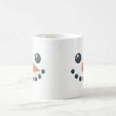 White Snowman Features Carrot Morphing Mug (Centre)