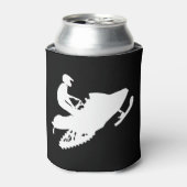 White-Snowmobile Blikjeskoeler (Blikje Voorkant)