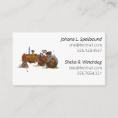 White Social introduction calling card-tractor Visitekaartje (Voorkant)
