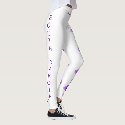 White South Dakota State Pasque Leggings (Droite)