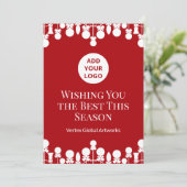 White Space Holiday Kaart | Aangepaste branding (Staand voorkant)