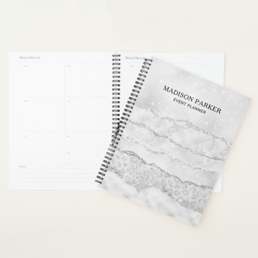 White Sparkle Glitter Planner (Display)