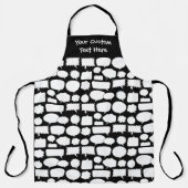 White Speech Bubbles Patroon Schort (Voorkant)