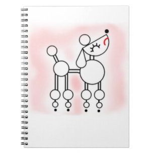 White Speelgoed Poodle Spiral Photo Notitieboek