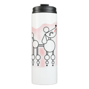 White Speelgoed Poodle Thermal Tumbler Thermosbeker